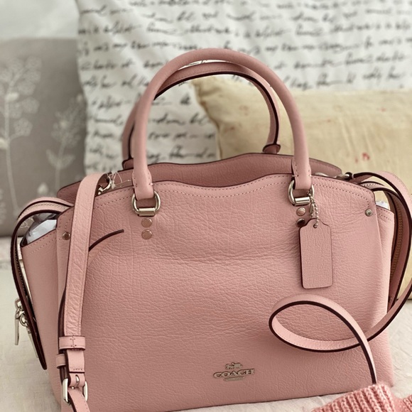 🆕 COACH | PINK LEATHER DREW SATCHEL - Picture 14 of 14